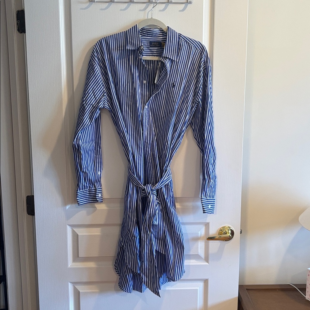 Polo by Ralph Lauren Navy and White Striped Dress